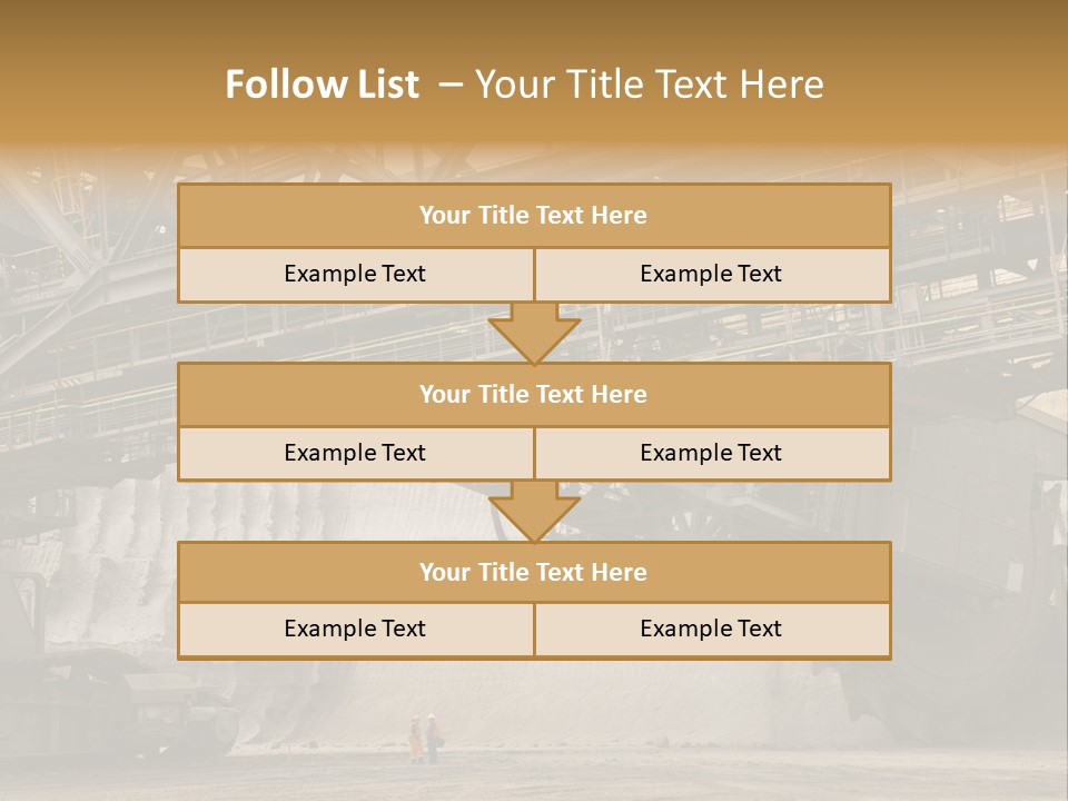 Open Pit Caterpillar Track Tagebau PowerPoint Template