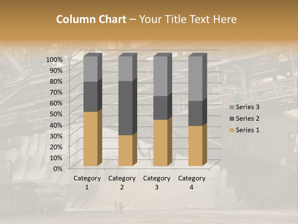 Open Pit Caterpillar Track Tagebau PowerPoint Template