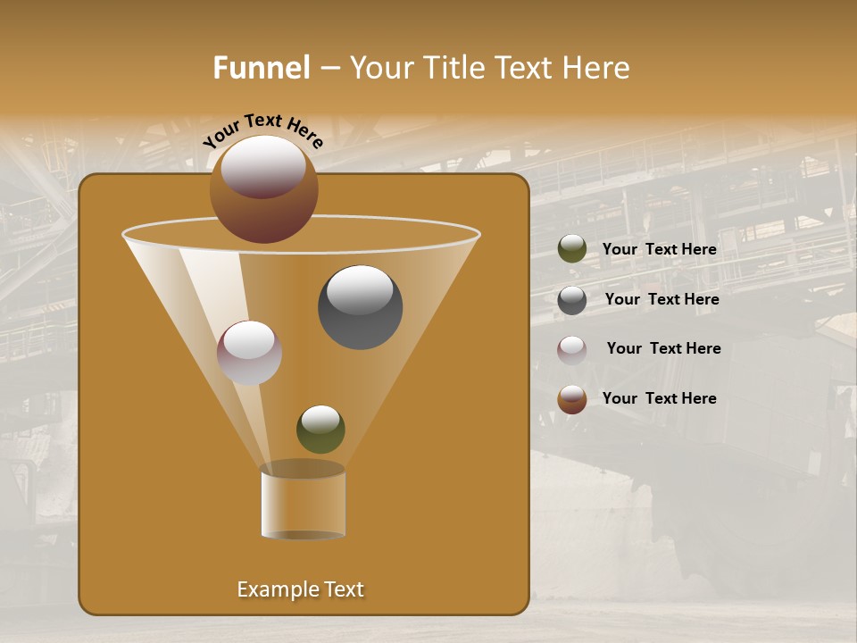 Open Pit Caterpillar Track Tagebau PowerPoint Template