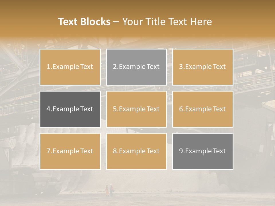 Open Pit Caterpillar Track Tagebau PowerPoint Template