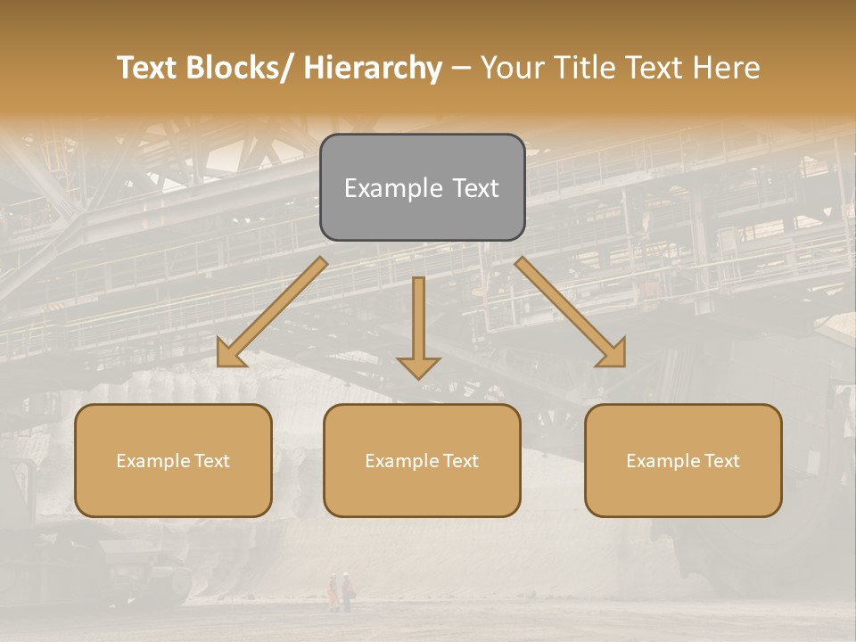 Open Pit Caterpillar Track Tagebau PowerPoint Template