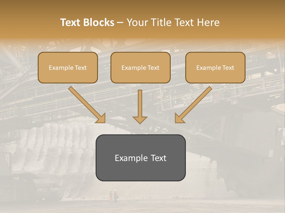 Open Pit Caterpillar Track Tagebau PowerPoint Template