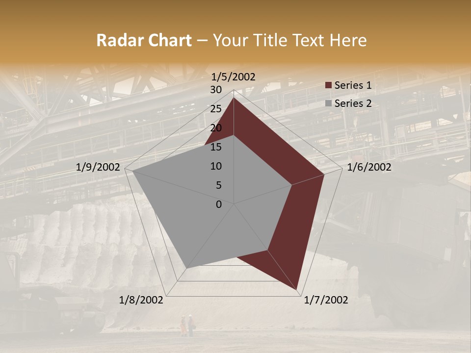 Open Pit Caterpillar Track Tagebau PowerPoint Template