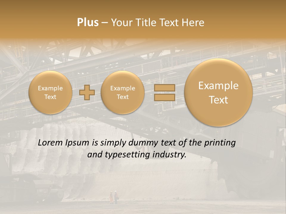 Open Pit Caterpillar Track Tagebau PowerPoint Template