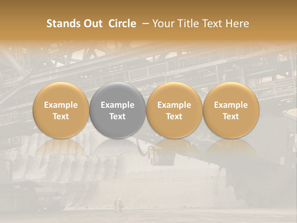 Open Pit Caterpillar Track Tagebau PowerPoint Template