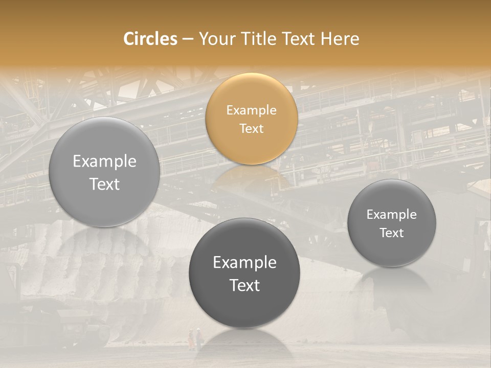Open Pit Caterpillar Track Tagebau PowerPoint Template