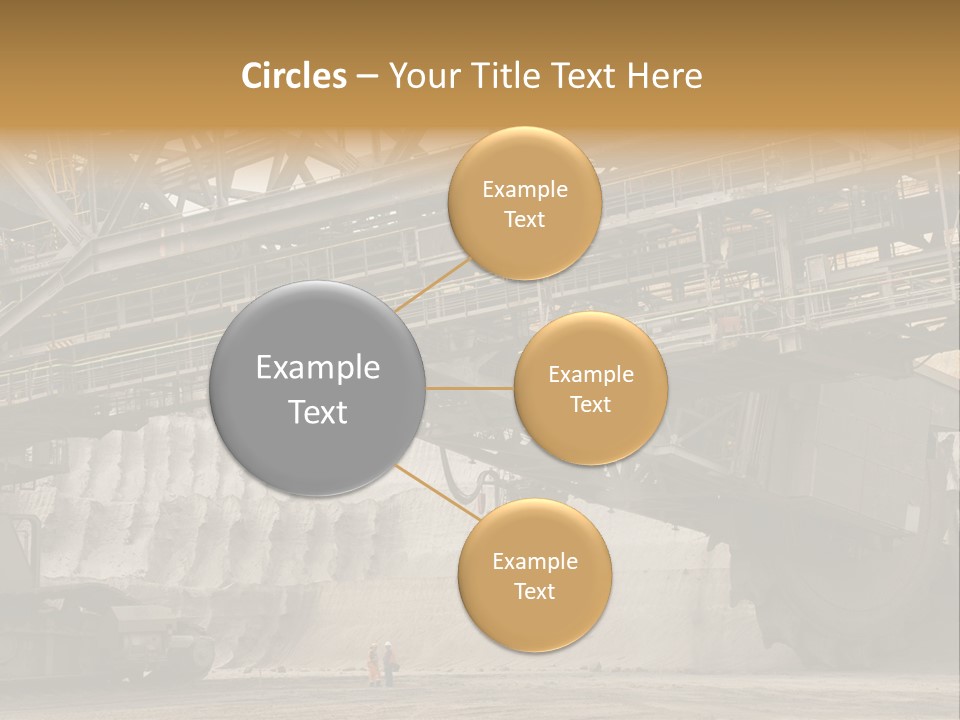 Open Pit Caterpillar Track Tagebau PowerPoint Template