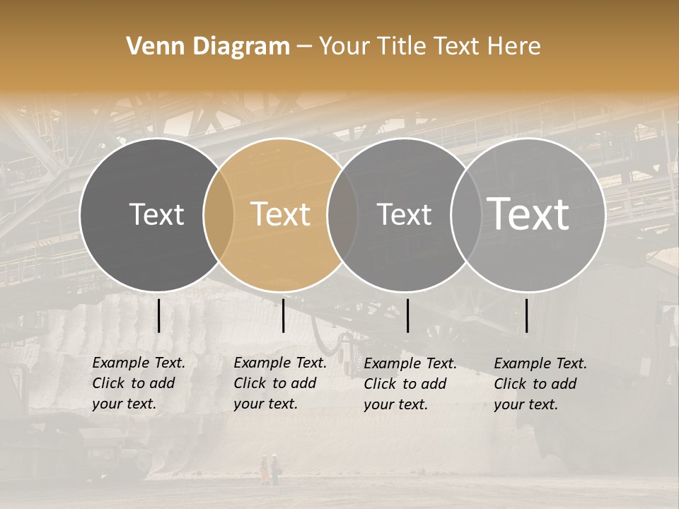 Open Pit Caterpillar Track Tagebau PowerPoint Template