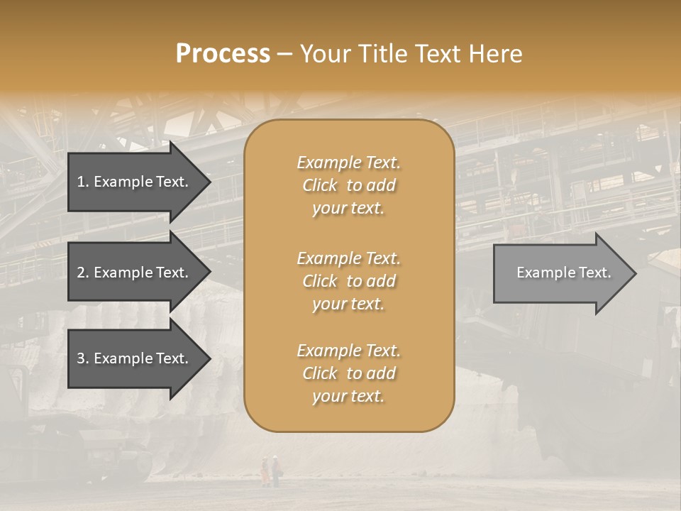Open Pit Caterpillar Track Tagebau PowerPoint Template