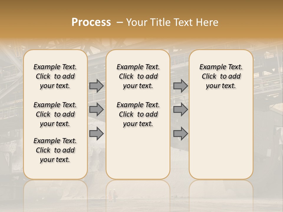 Open Pit Caterpillar Track Tagebau PowerPoint Template