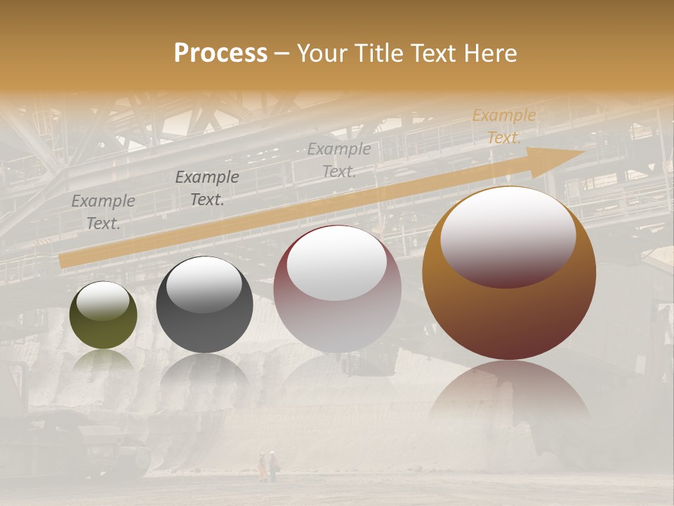 Open Pit Caterpillar Track Tagebau PowerPoint Template