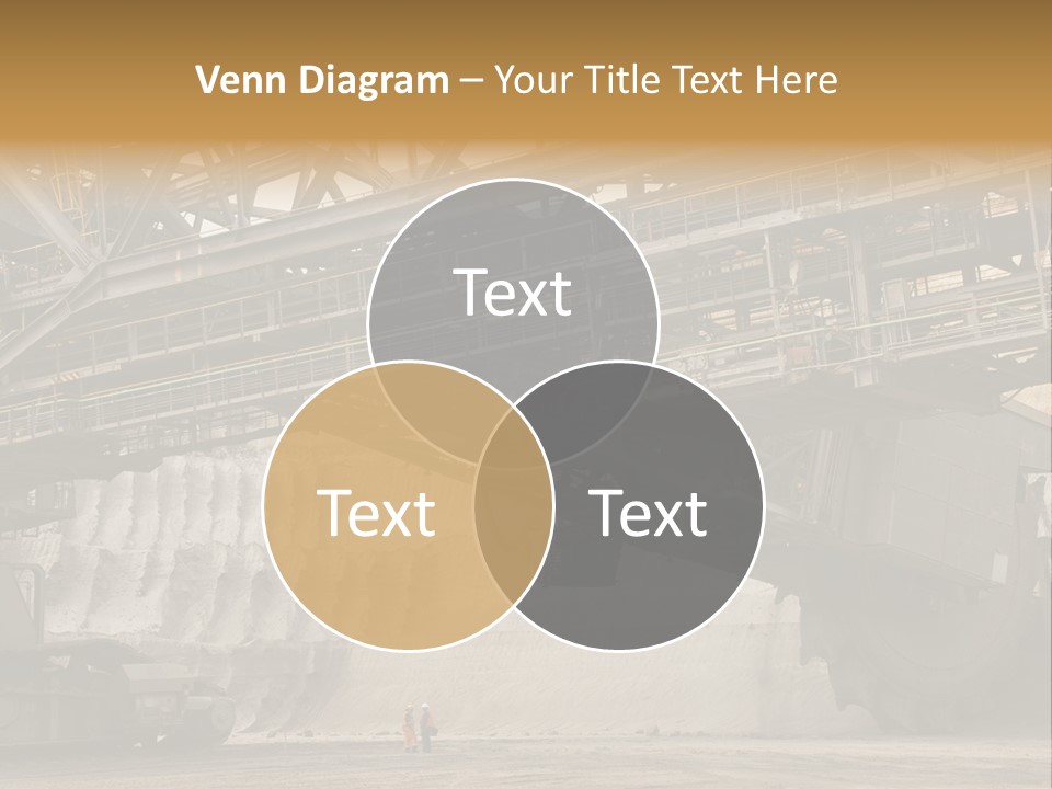 Open Pit Caterpillar Track Tagebau PowerPoint Template