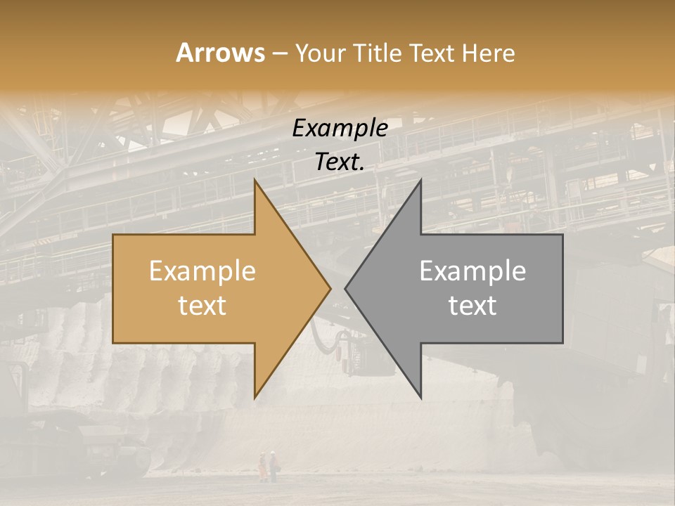 Open Pit Caterpillar Track Tagebau PowerPoint Template