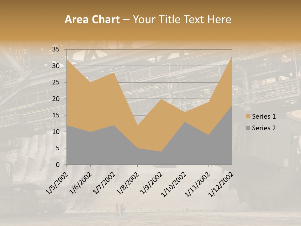 Open Pit Caterpillar Track Tagebau PowerPoint Template