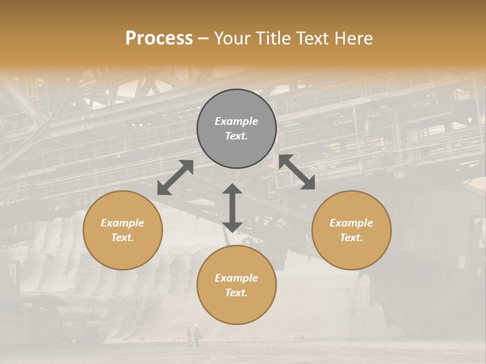 Open Pit Caterpillar Track Tagebau PowerPoint Template