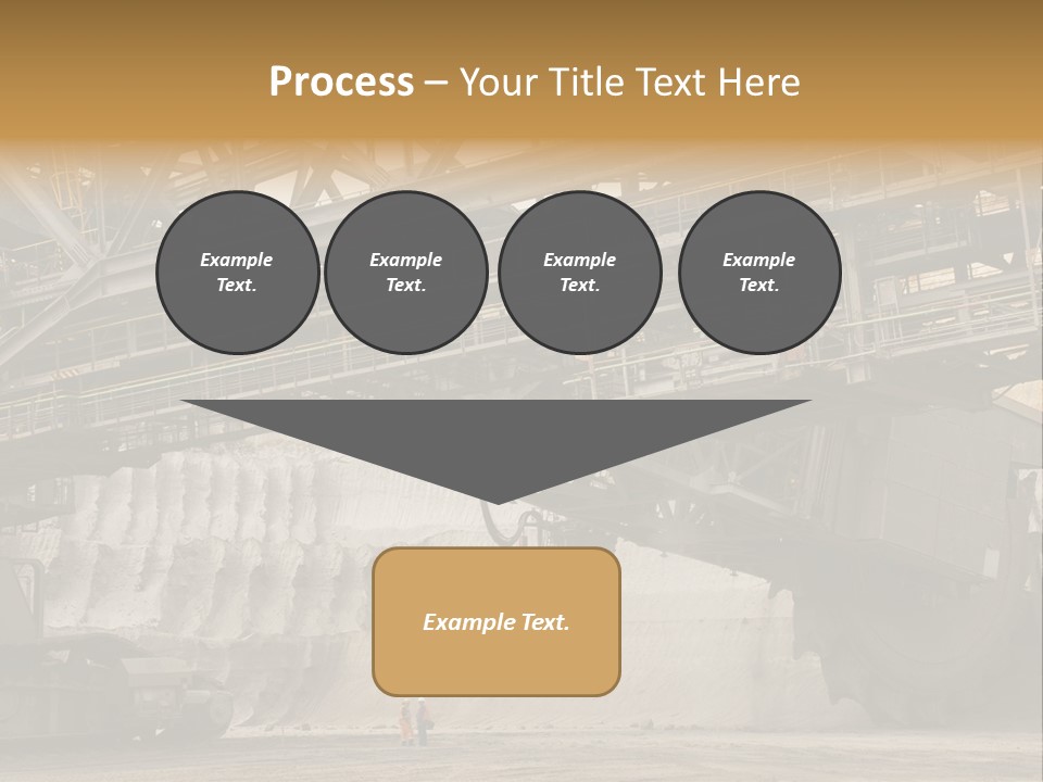 Open Pit Caterpillar Track Tagebau PowerPoint Template