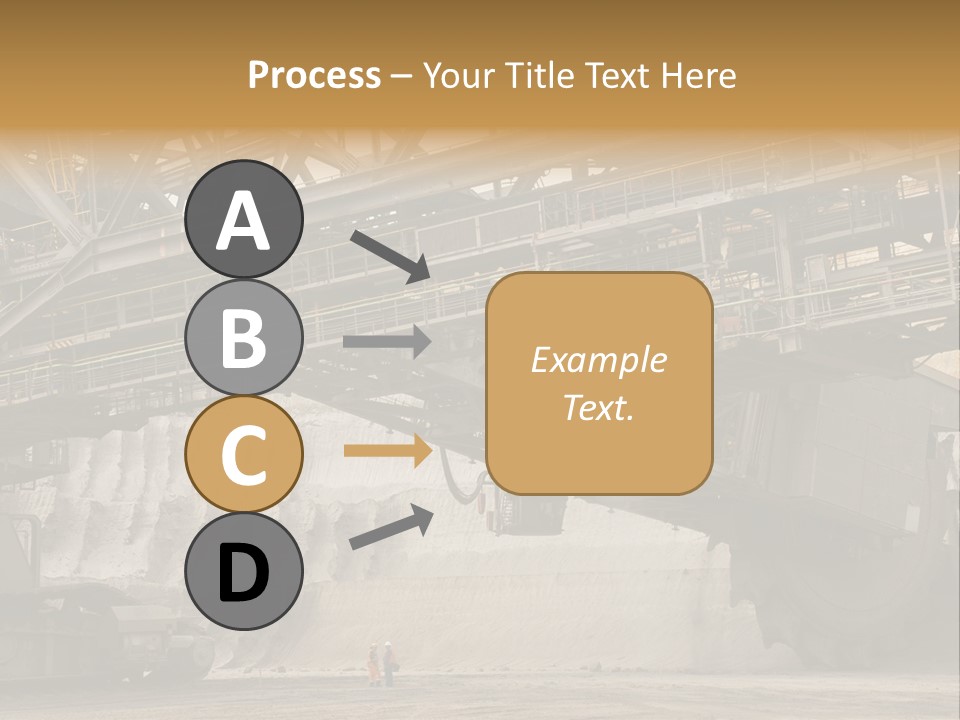 Open Pit Caterpillar Track Tagebau PowerPoint Template