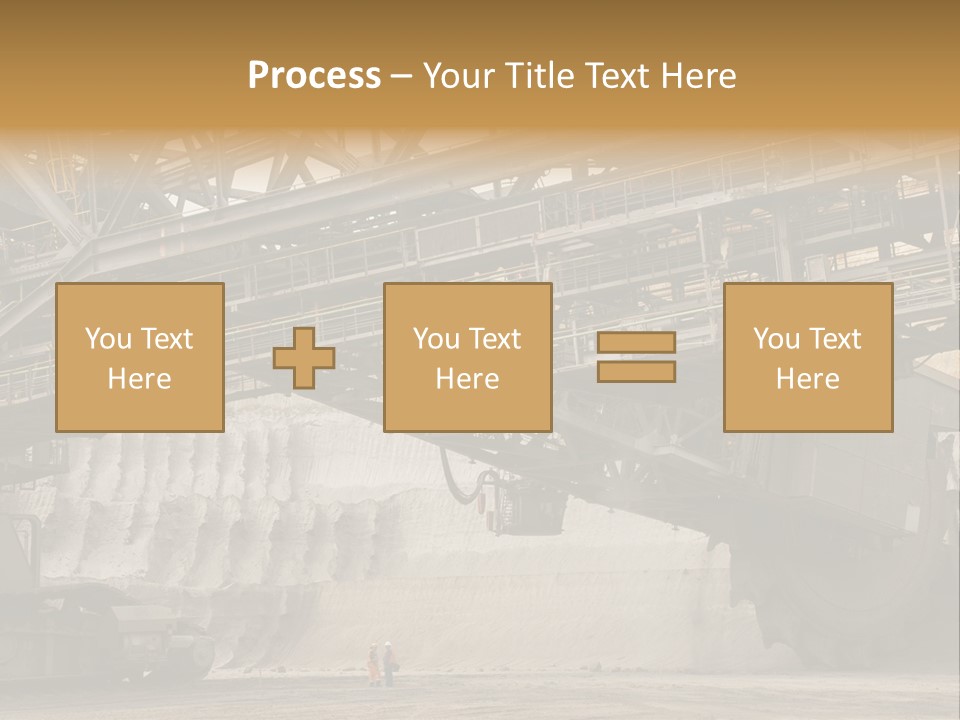 Open Pit Caterpillar Track Tagebau PowerPoint Template