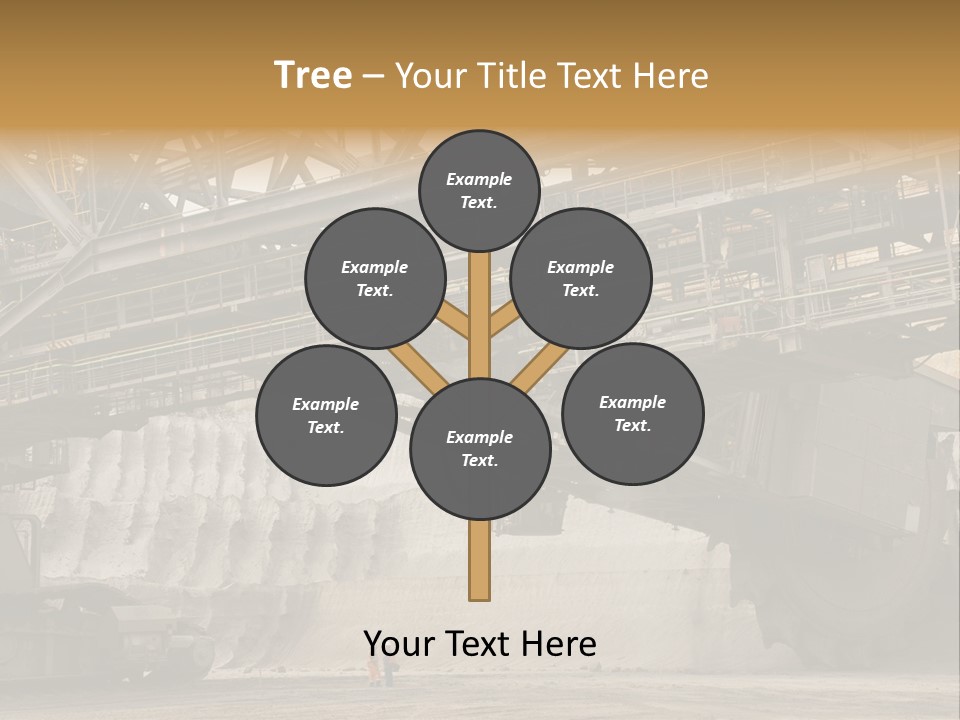 Open Pit Caterpillar Track Tagebau PowerPoint Template