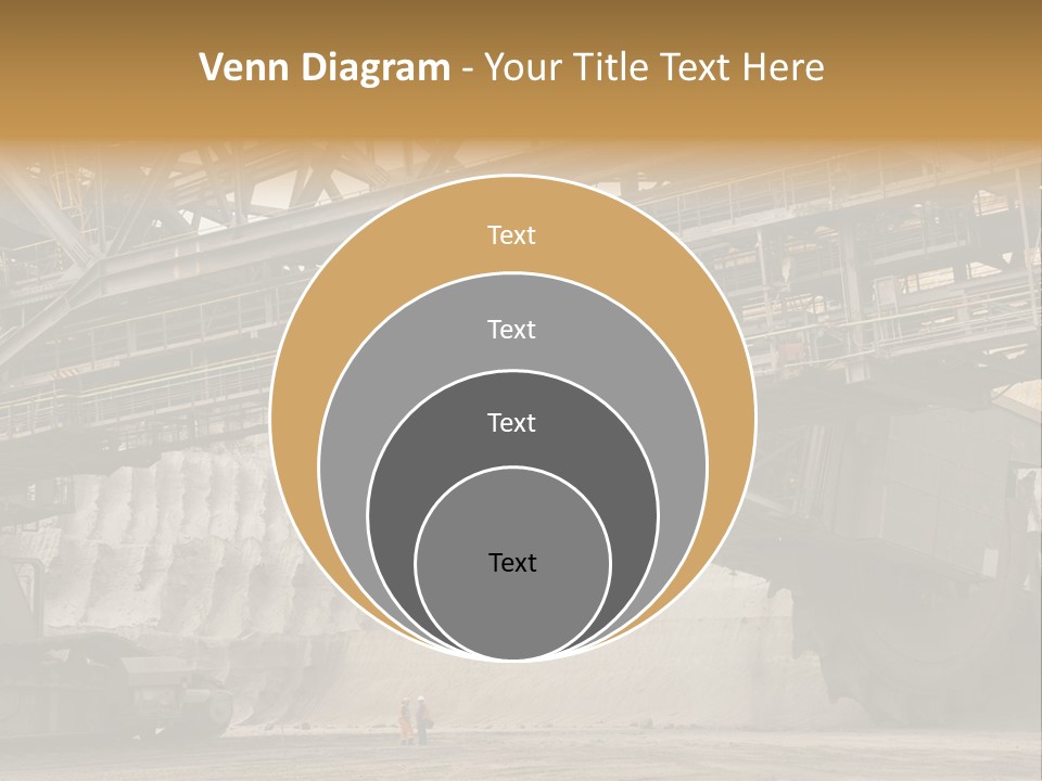 Open Pit Caterpillar Track Tagebau PowerPoint Template