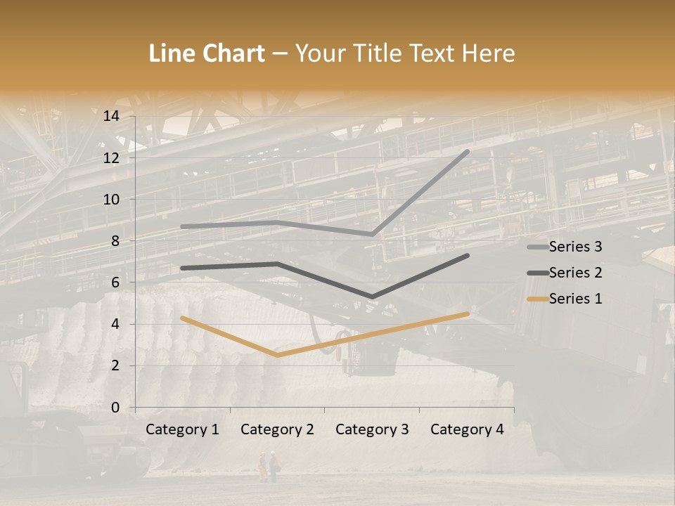 Open Pit Caterpillar Track Tagebau PowerPoint Template