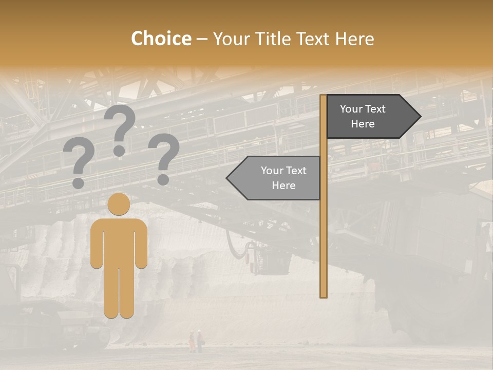 Open Pit Caterpillar Track Tagebau PowerPoint Template