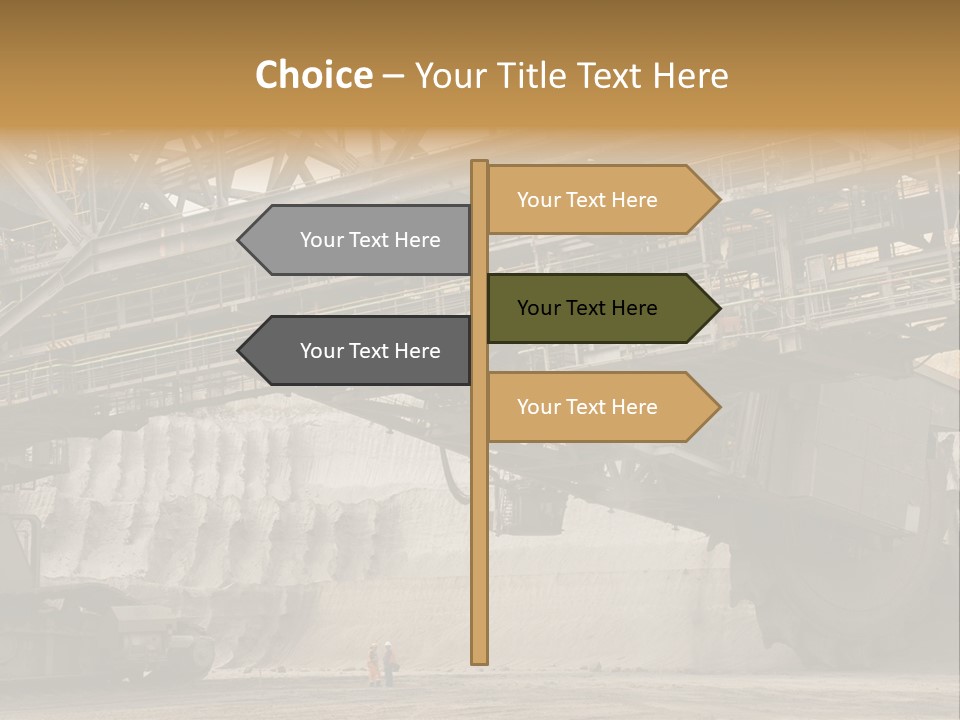 Open Pit Caterpillar Track Tagebau PowerPoint Template