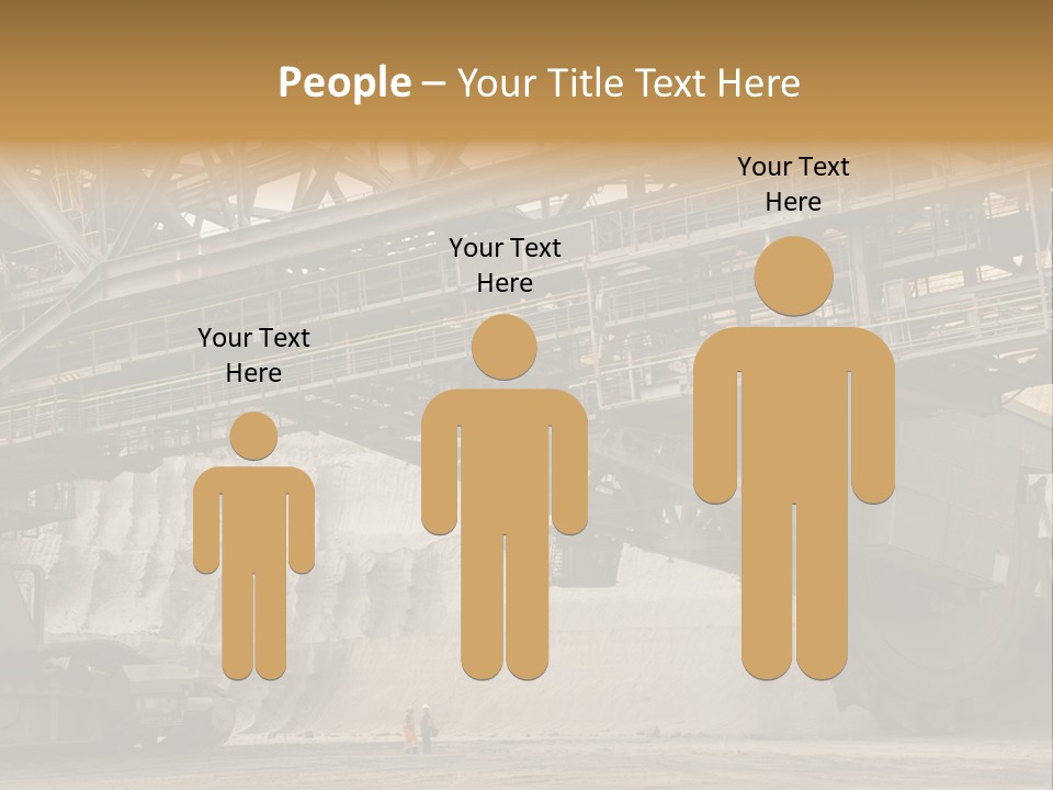 Open Pit Caterpillar Track Tagebau PowerPoint Template