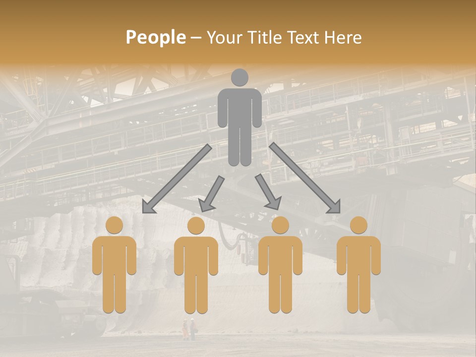 Open Pit Caterpillar Track Tagebau PowerPoint Template