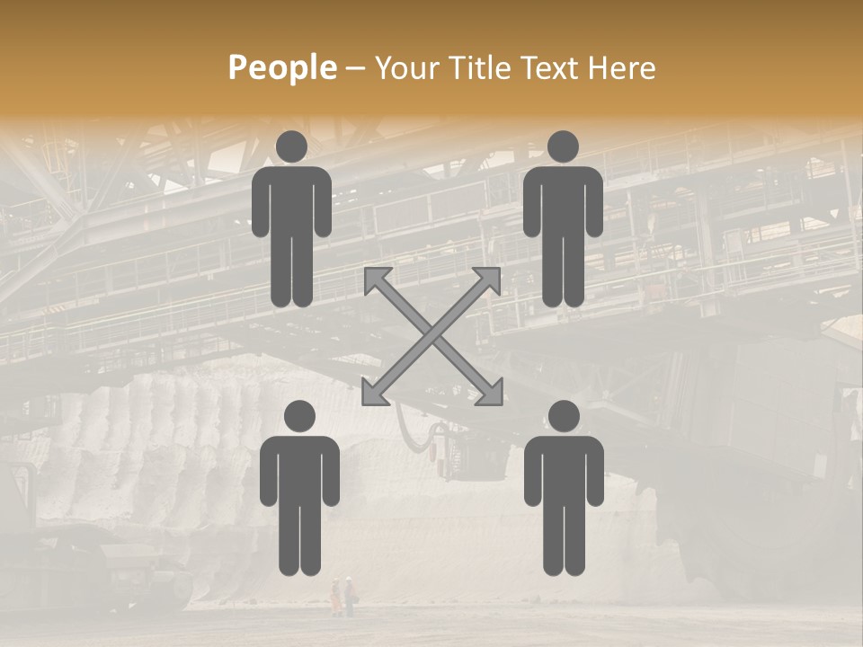 Open Pit Caterpillar Track Tagebau PowerPoint Template