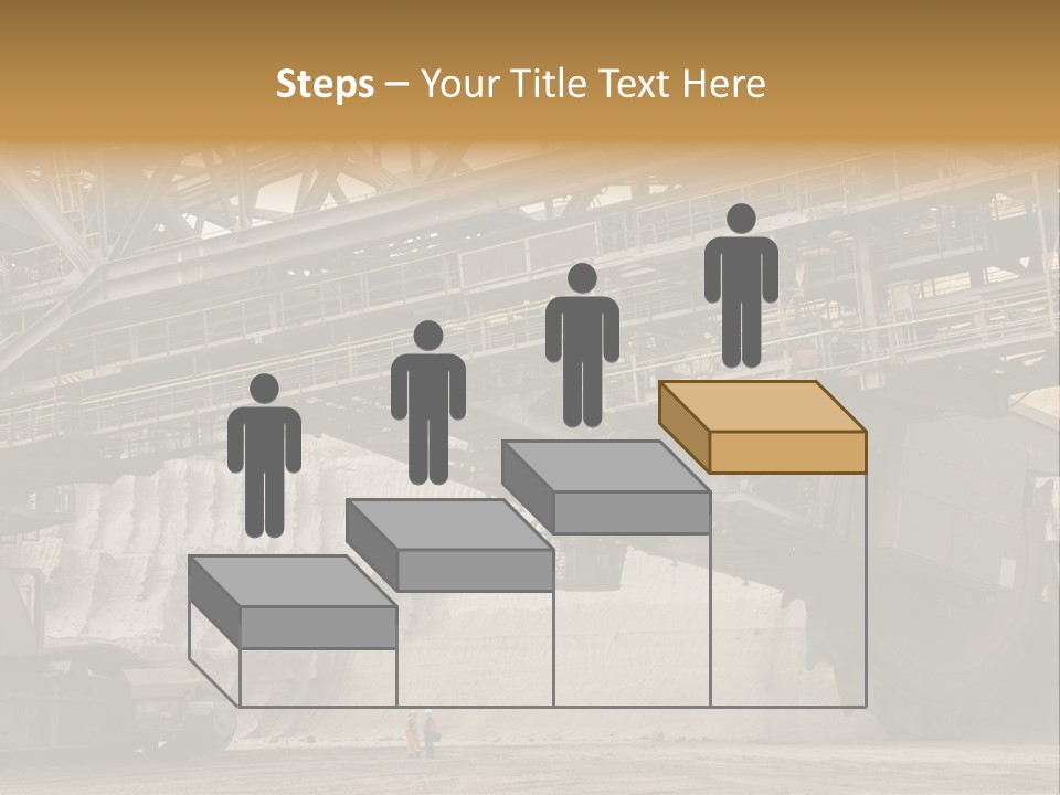 Open Pit Caterpillar Track Tagebau PowerPoint Template