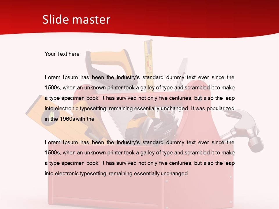 Screwdriver Toolbox Tape PowerPoint Template
