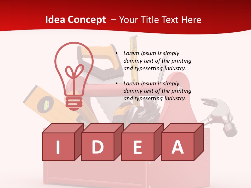 Screwdriver Toolbox Tape PowerPoint Template