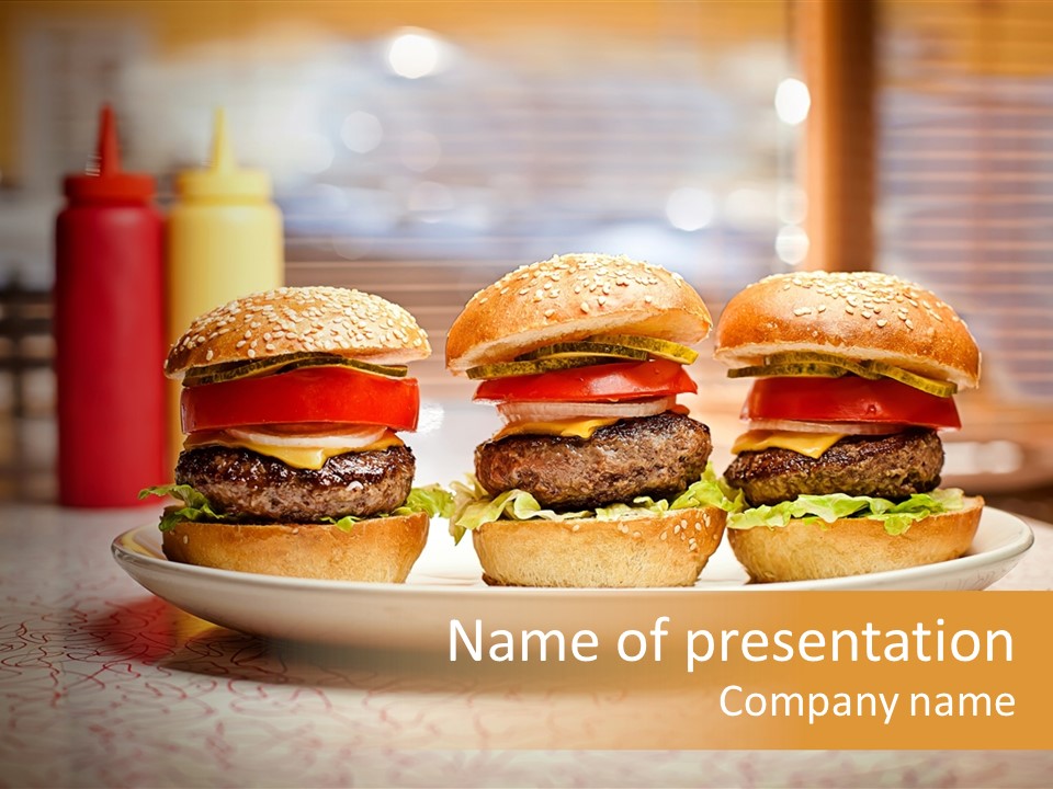 Foreground Meat Dinner PowerPoint Template