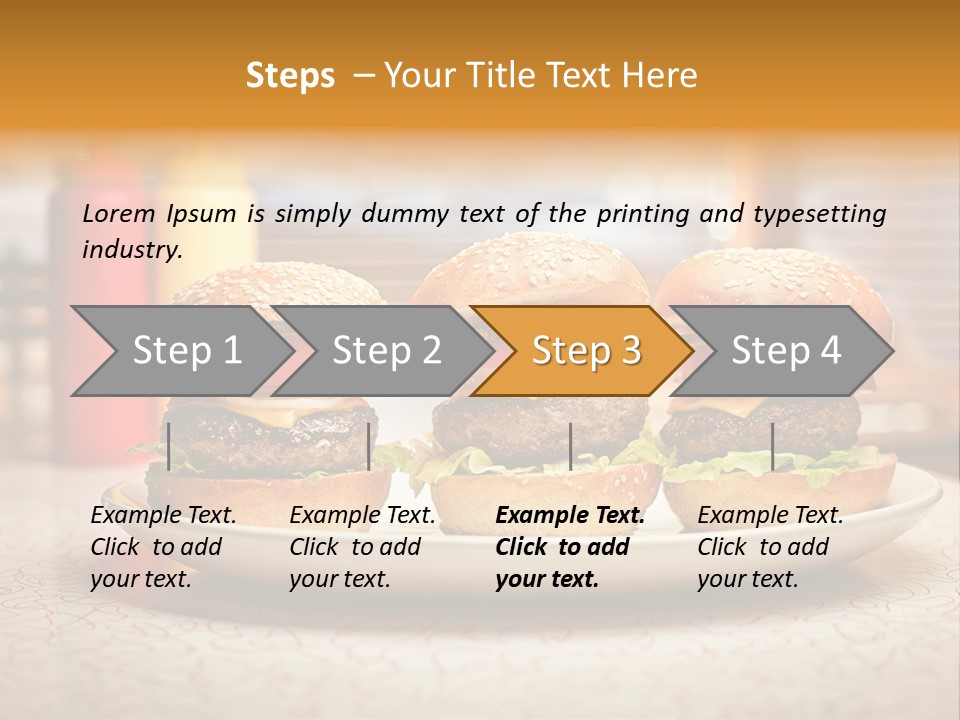Foreground Meat Dinner PowerPoint Template
