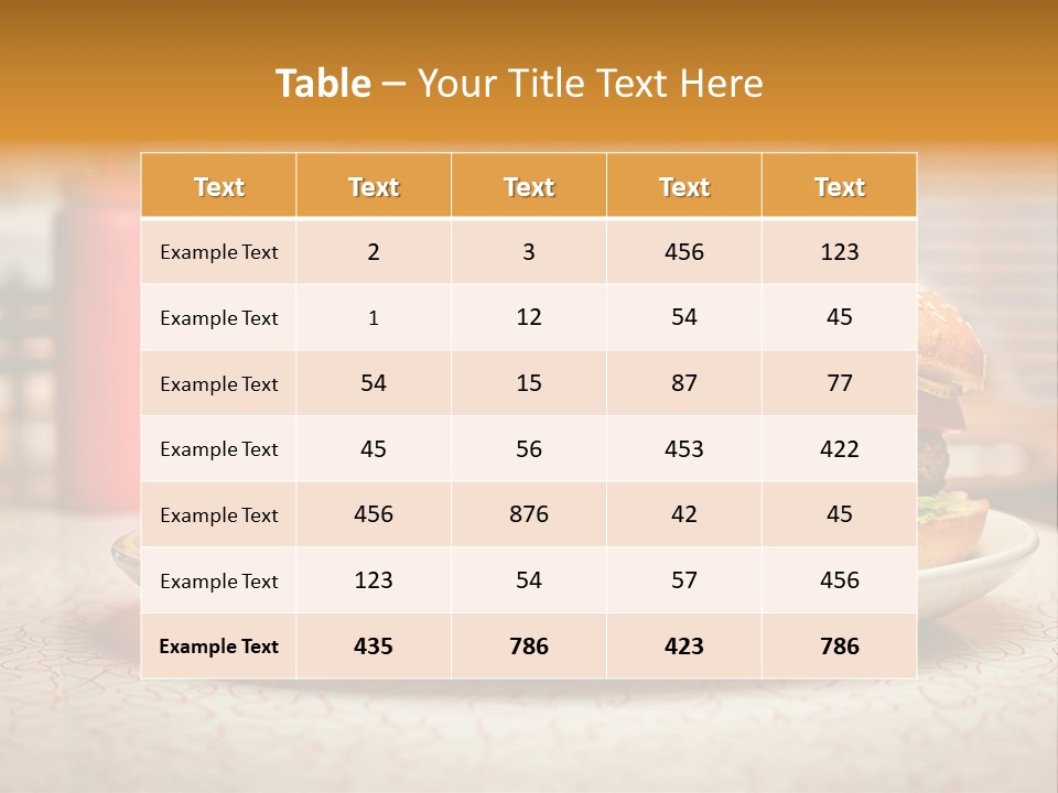 Foreground Meat Dinner PowerPoint Template