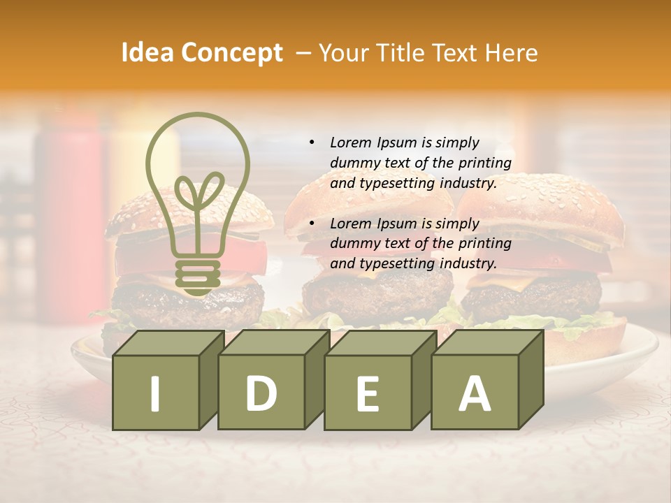Foreground Meat Dinner PowerPoint Template