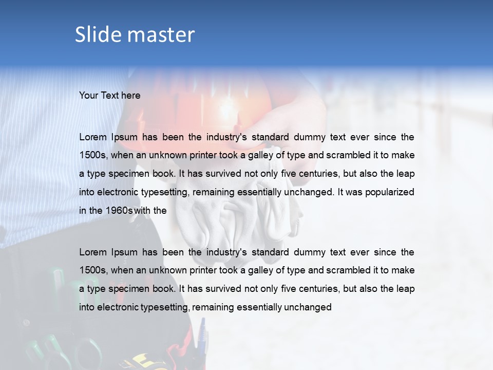 Claw Tool Orange PowerPoint Template