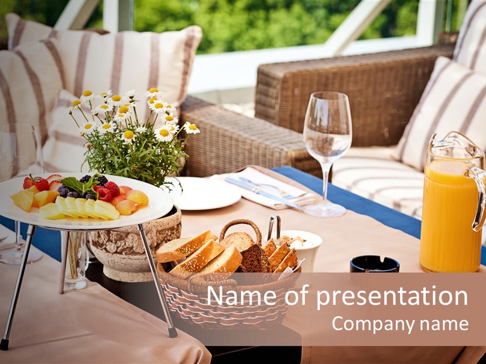 Restaurant Beverage Outside PowerPoint Template