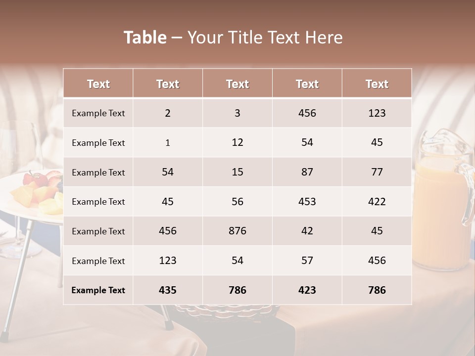 Restaurant Beverage Outside PowerPoint Template