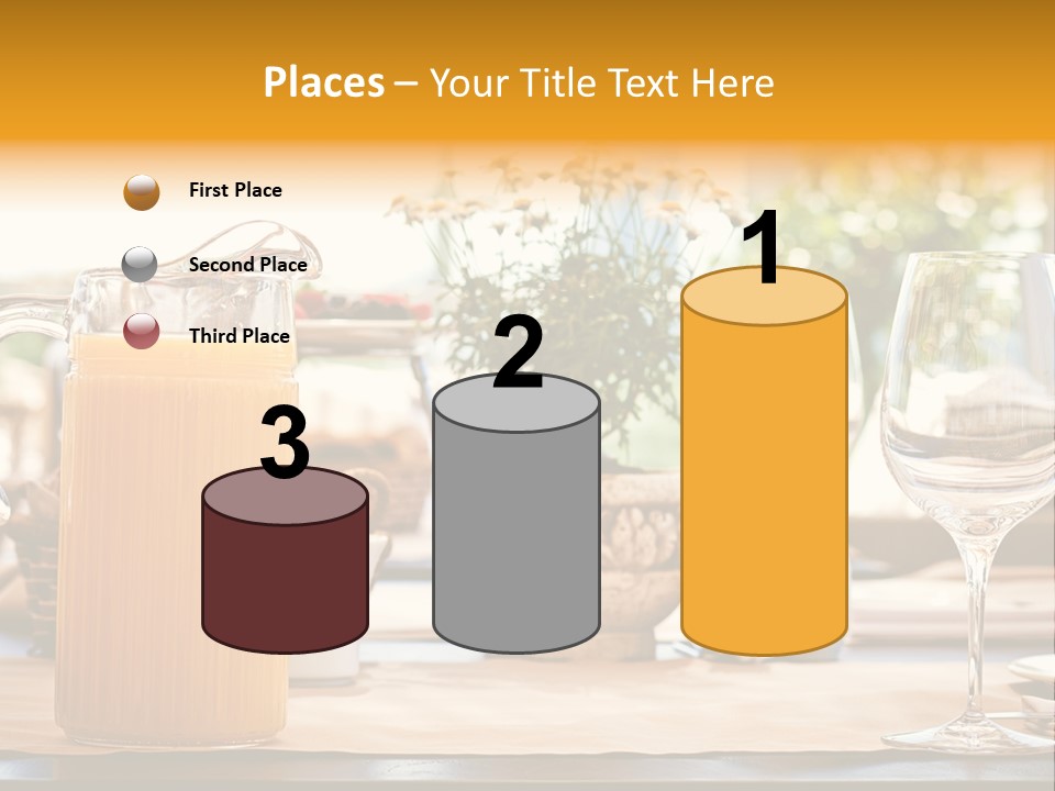 Romance Wineglasses Outside PowerPoint Template