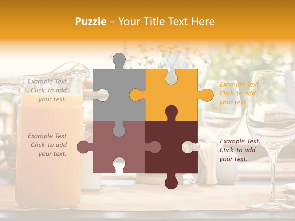 Romance Wineglasses Outside PowerPoint Template