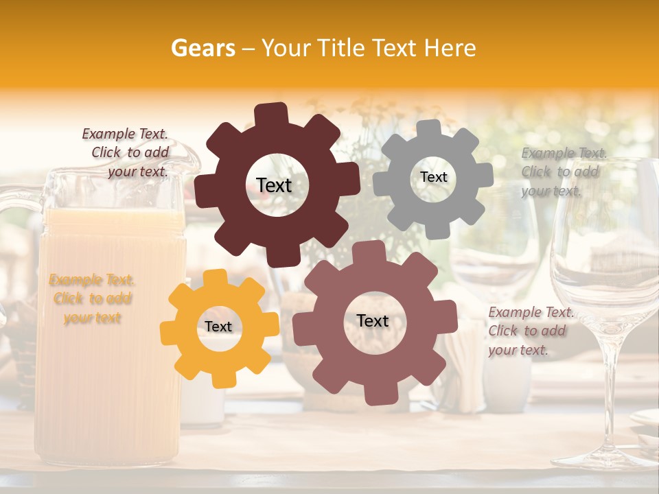 Romance Wineglasses Outside PowerPoint Template