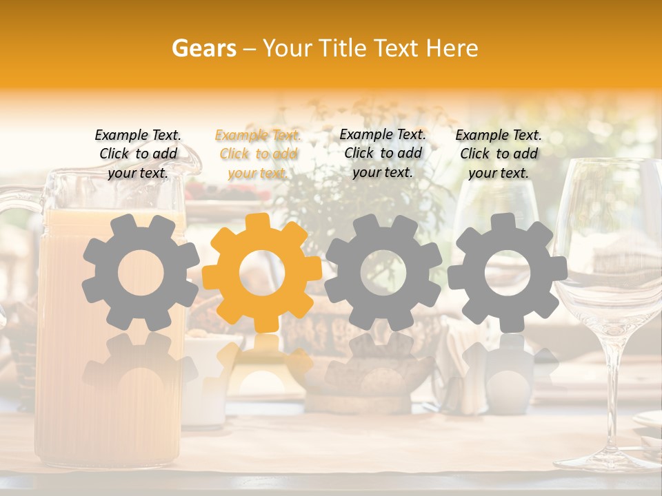 Romance Wineglasses Outside PowerPoint Template