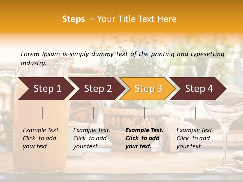 Romance Wineglasses Outside PowerPoint Template