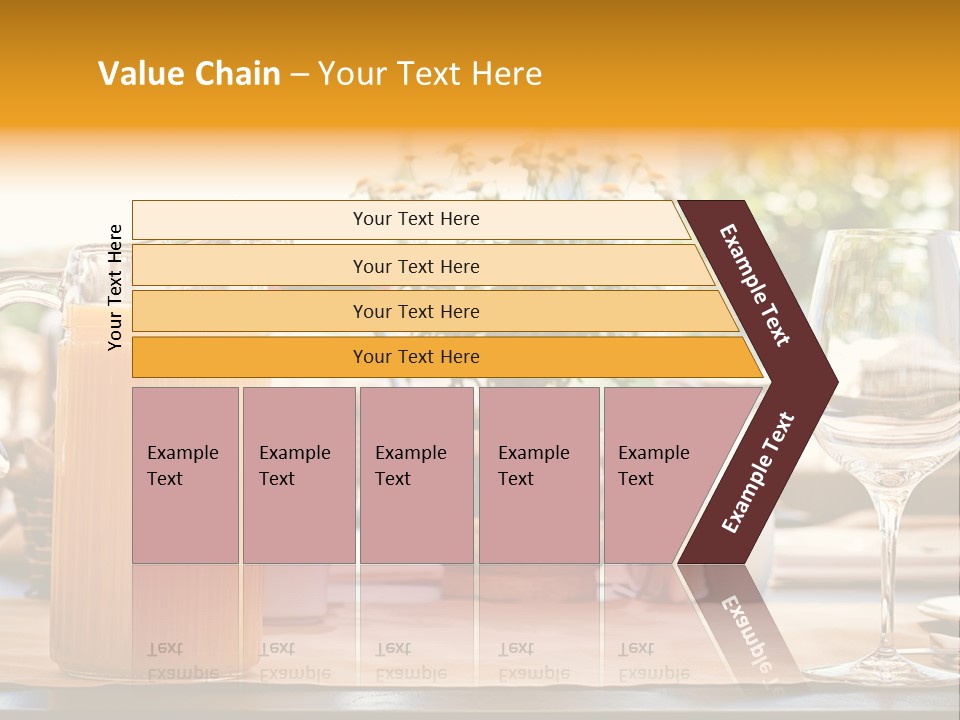 Romance Wineglasses Outside PowerPoint Template