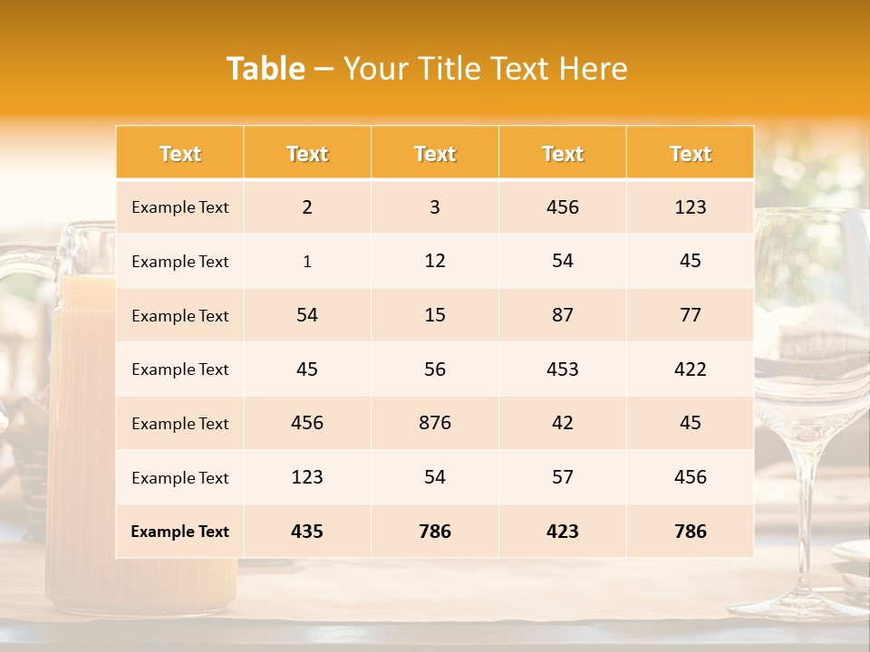 Romance Wineglasses Outside PowerPoint Template