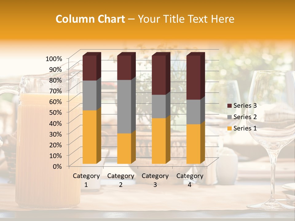 Romance Wineglasses Outside PowerPoint Template