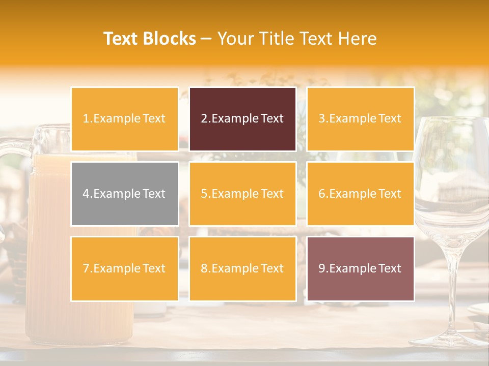 Romance Wineglasses Outside PowerPoint Template