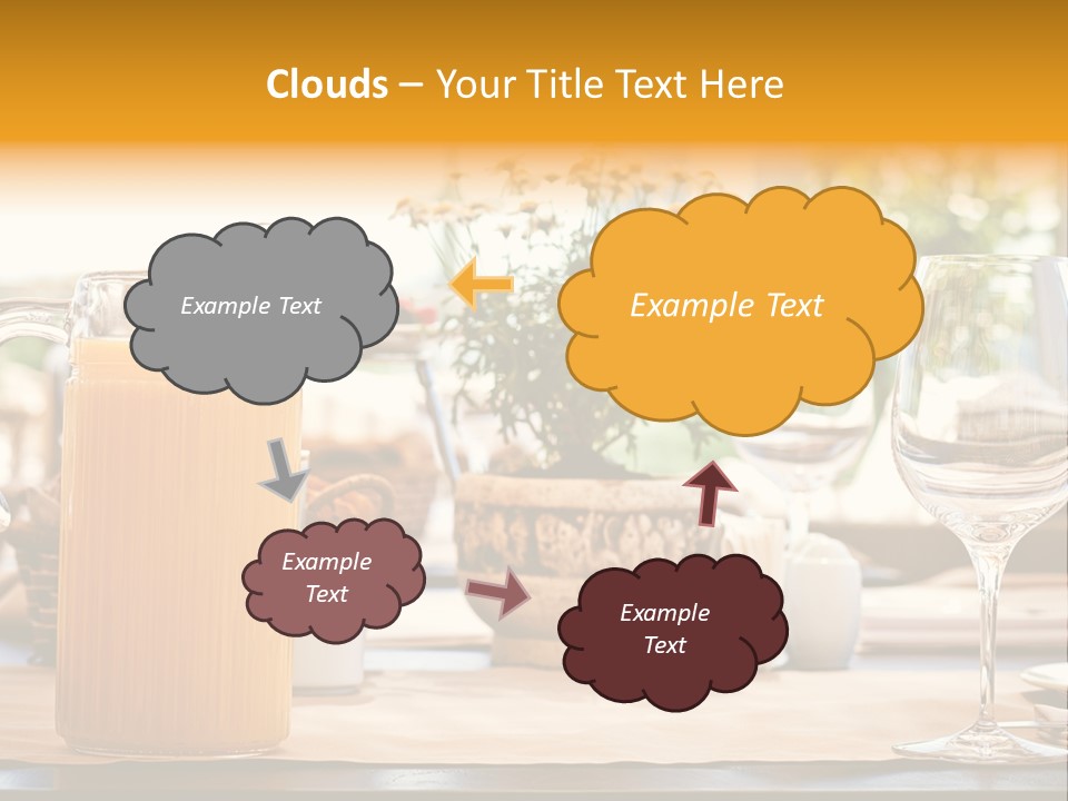 Romance Wineglasses Outside PowerPoint Template